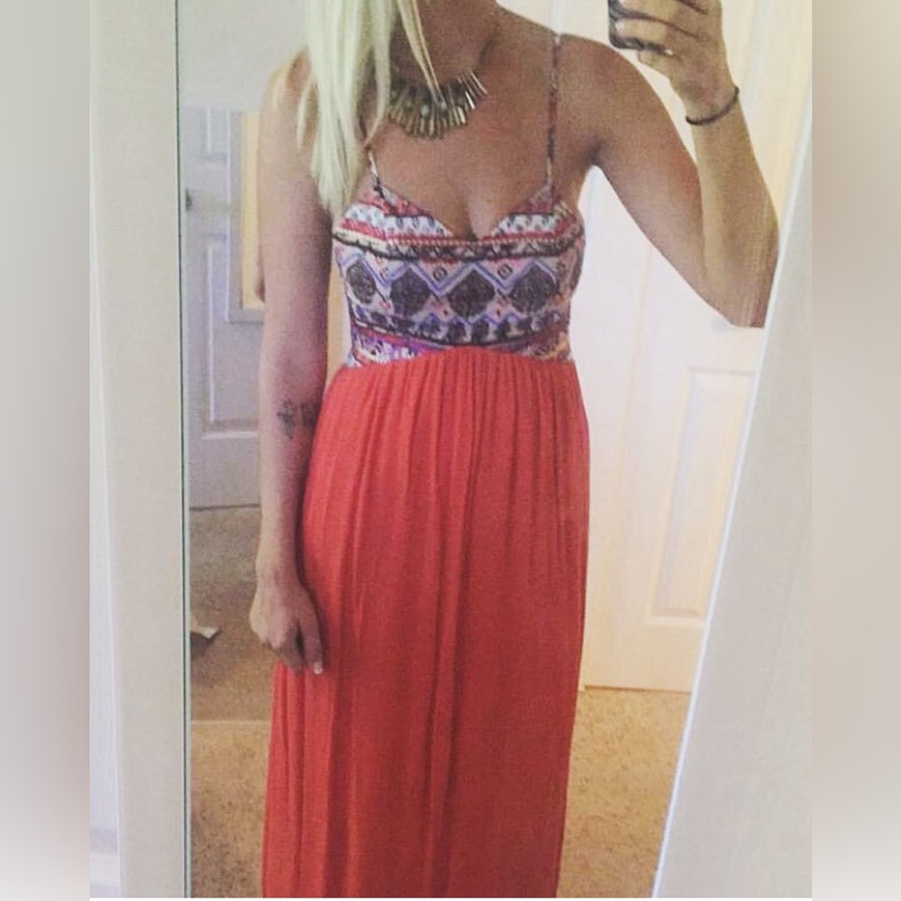 Embroidered maxi dress